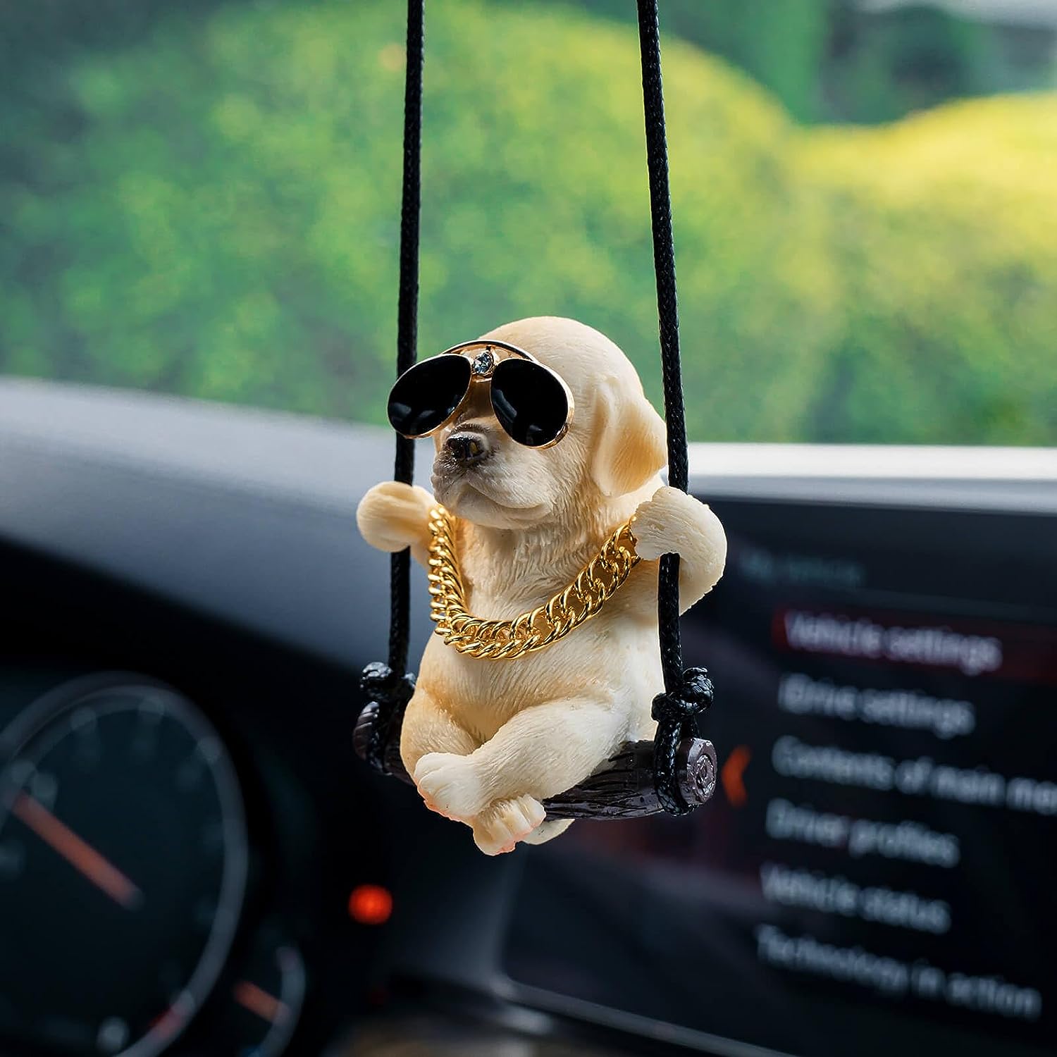 Car Accessories Mirror Hanging - Labrador Retriever Autospiegel-Hängezubehör, niedlicher schwingender Hund,