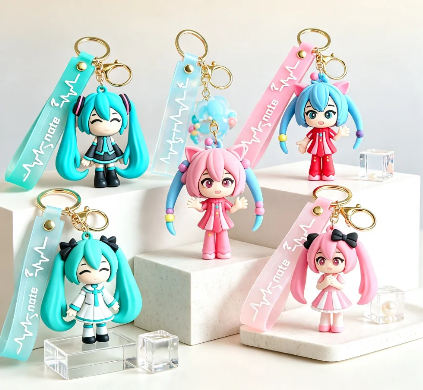 Car Accessories Xmas - Hatsune Miku Schlüsselanhänger Anime Taschenanhänger Cartoon