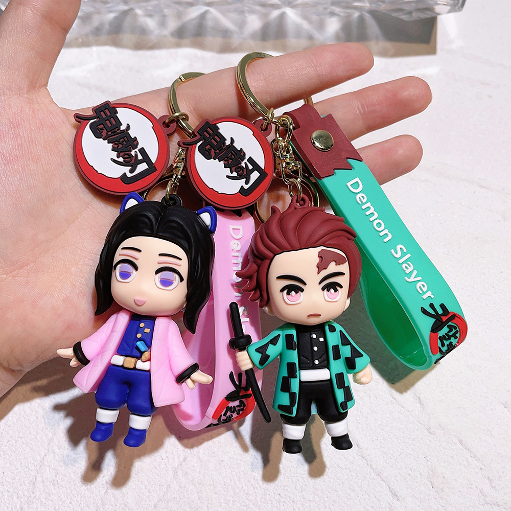 Car Accessories Xmas - Halloween Dämonentöter Anime-Charaktere Schlüsselanhänger Kreativer Rucksack-Autoschlüsselring
