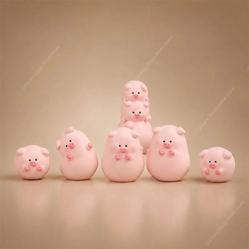 Car Accessories Walmart - 1 Stück Niedliche Mini-Schweinchen-Figur Cartoon-Schweinchen-Statuette Mikro-Landschaft