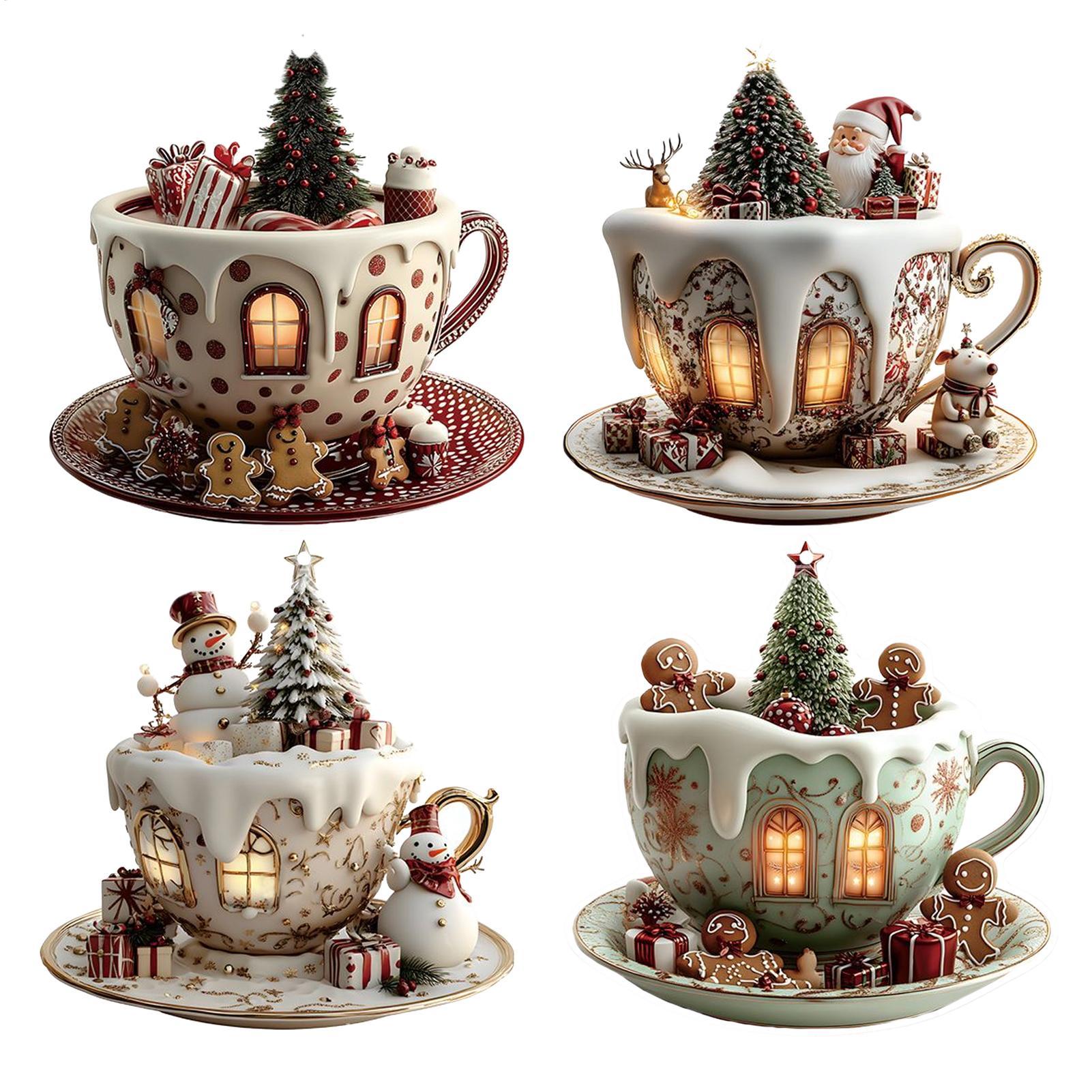 Car Accessories Walmart - 2D Acryl Weihnachtsbaum Anhänger Ornamente Kaffeetasse