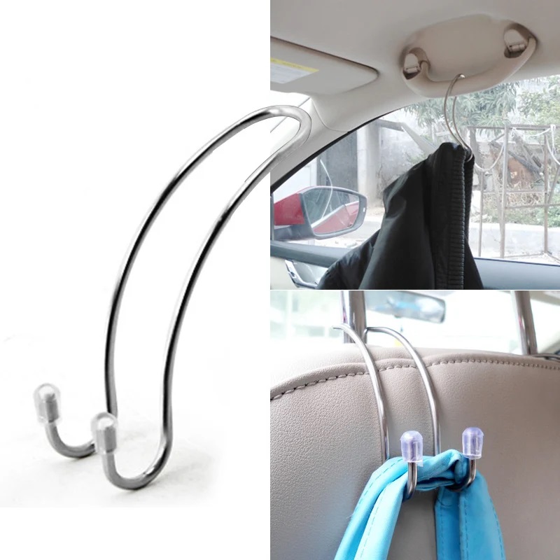 Car Accessories Shop - 2-teiliges Set Metall-Autositzhaken Auto-Kleiderhaken Taschen- und