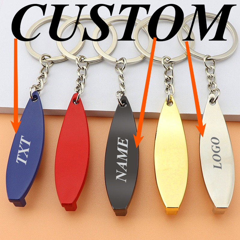 Car Accessories Wholesale - 1pc Benutzerdefinierte Schlüsselbund Personalisierte Metall Surfbrett