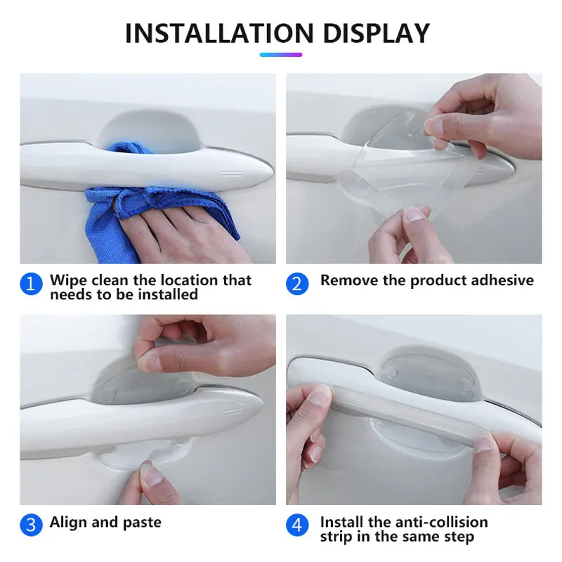 8 Stück Auto-Türgriff-Anti-Kra – Car Accessories Tape Bewertung und Preis