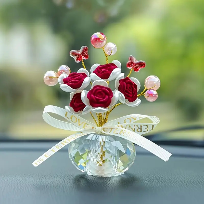 1 x Kristallglas-Rosen-Armatur – Car Accessories Walmart Bewertung und Preis