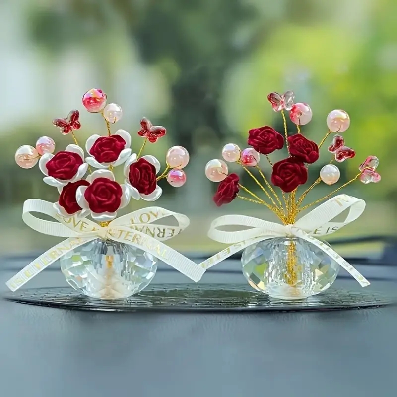 1 x Kristallglas-Rosen-Armatur – Car Accessories Walmart Bewertung und Preis