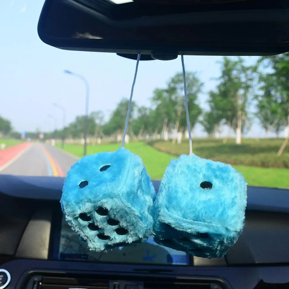 7,5 cm weiche Fuzzy-Würfel für – Car Accessories Mirror Hanging Bewertung und Preis